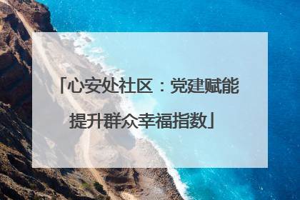 心安处社区：党建赋能 提升群众幸福指数