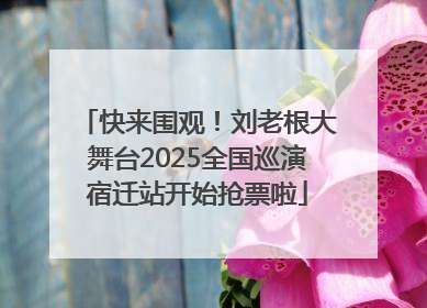 快来围观！刘老根大舞台2025全国巡演宿迁站开始抢票啦