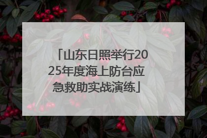 山东日照举行2025年度海上防台应急救助实战演练
