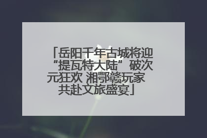 岳阳千年古城将迎“提瓦特大陆”破次元狂欢 湘鄂赣玩家共赴文旅盛宴