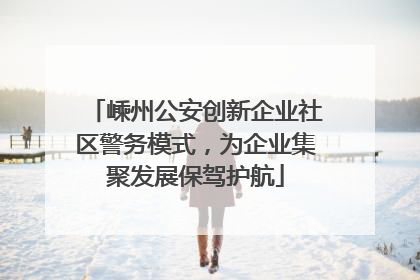 嵊州公安创新企业社区警务模式，为企业集聚发展保驾护航