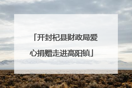 开封杞县财政局爱心捐赠走进高阳镇