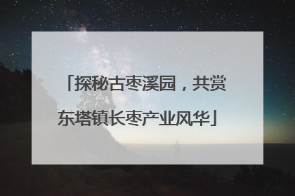 探秘古枣溪园，共赏东塔镇长枣产业风华