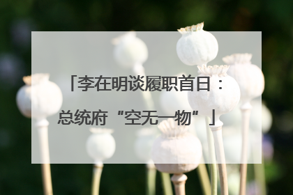 李在明谈履职首日：总统府“空无一物”