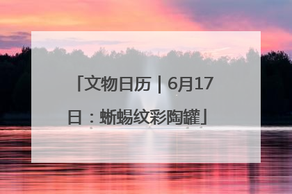 文物日历｜6月17日：蜥蜴纹彩陶罐