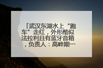 武汉东湖水上“跑车”走红，外形酷似法拉利且有蓝牙音箱，负责人：高峰期一两百人排队