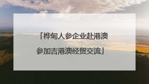 桦甸人参企业赴港澳参加吉港澳经贸交流