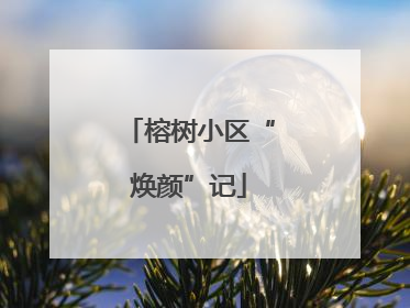 榕树小区“焕颜”记