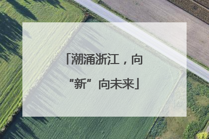 潮涌浙江，向“新”向未来
