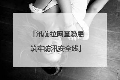 汛前拉网查隐患 筑牢防汛安全线