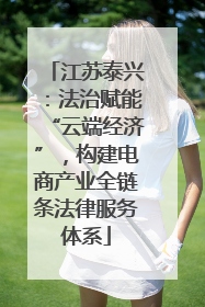 江苏泰兴：法治赋能“云端经济”，构建电商产业全链条法律服务体系
