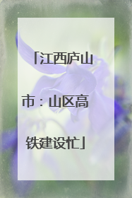 江西庐山市：山区高铁建设忙