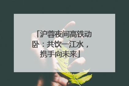 沪蓉夜间高铁动卧：共饮一江水，携手向未来
