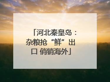 河北秦皇岛：杂粮抢“鲜”出口 俏销海外
