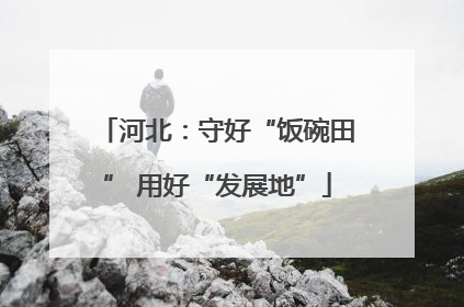 河北：守好“饭碗田” 用好“发展地”