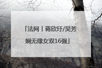 法网丨蒋欣玗/吴芳娴无缘女双16强