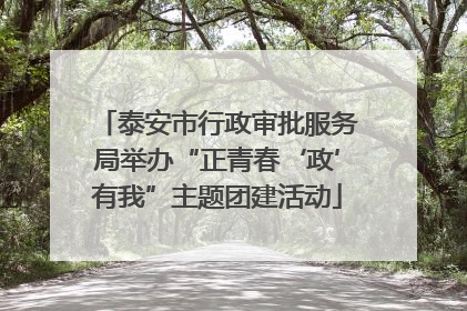 泰安市行政审批服务局举办“正青春‘政’有我”主题团建活动