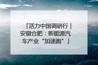 活力中国调研行｜安徽合肥：新能源汽车产业“加速跑”