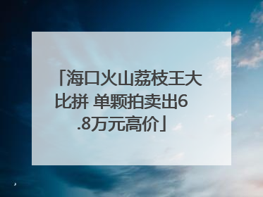 海口火山荔枝王大比拼 单颗拍卖出6.8万元高价