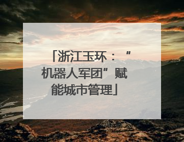 浙江玉环：“机器人军团”赋能城市管理