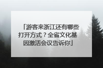 游客来浙江还有哪些打开方式？全省文化基因激活会议告诉你