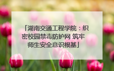 湖南交通工程学院：织密校园禁毒防护网 筑牢师生安全意识根基