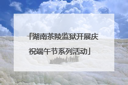 湖南茶陵监狱开展庆祝端午节系列活动