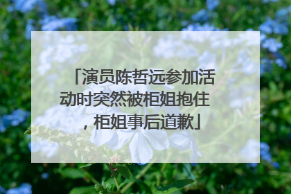 演员陈哲远参加活动时突然被柜姐抱住，柜姐事后道歉