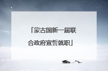 蒙古国新一届联合政府宣誓就职