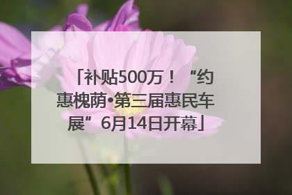 补贴500万！“约惠槐荫•第三届惠民车展”6月14日开幕