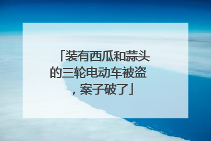 装有西瓜和蒜头的三轮电动车被盗，案子破了