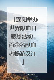 襄阳举办世界献血日感恩活动 百余名献血者畅游汉江