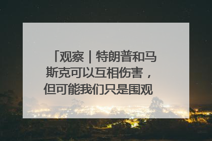 观察｜特朗普和马斯克可以互相伤害，但可能我们只是围观了一场闹剧