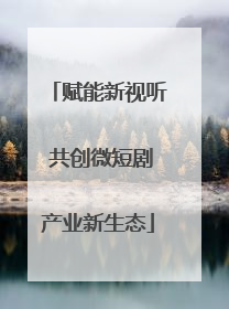 赋能新视听 共创微短剧产业新生态