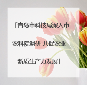 青岛市科技局深入市农科院调研 共促农业新质生产力发展