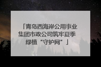 青岛西海岸公用事业集团市政公司筑牢夏季绿植“守护网”