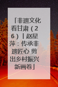 非遗文化看甘肃（26）丨赵星萍：传承非遗匠心 剪出乡村振兴新画卷