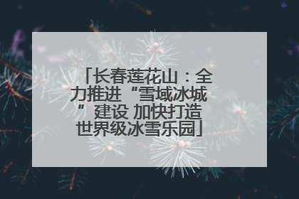 长春莲花山：全力推进“雪域冰城”建设 加快打造世界级冰雪乐园
