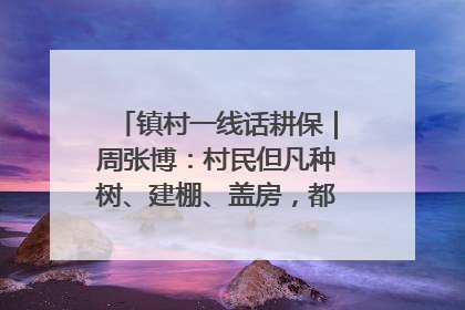 镇村一线话耕保｜周张博：村民但凡种树、建棚、盖房，都要向街道报批