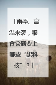 雨季、高温来袭，粮食仓储要上哪些“黑科技”？
