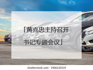 黄喜忠主持召开书记专题会议