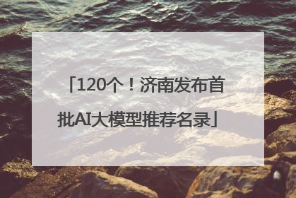 120个！济南发布首批AI大模型推荐名录