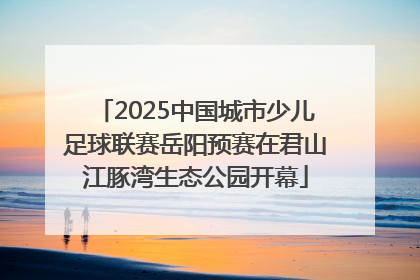 2025中国城市少儿足球联赛岳阳预赛在君山江豚湾生态公园开幕