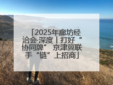 2025年廊坊经洽会·深度丨打好“协同牌” 京津冀联手“链”上招商
