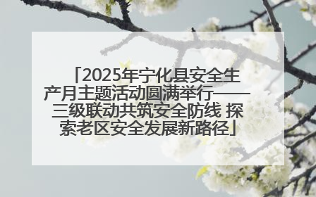 2025年宁化县安全生产月主题活动圆满举行——三级联动共筑安全防线 探索老区安全发展新路径