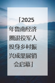 2025年鲁南经济圈退役军人投身乡村振兴成果展销会启幕