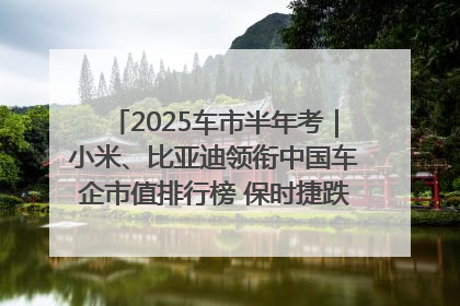 2025车市半年考｜小米、比亚迪领衔中国车企市值排行榜 保时捷跌出全球TOP10