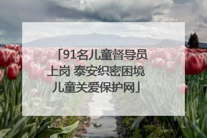 91名儿童督导员上岗 泰安织密困境儿童关爱保护网